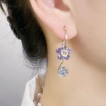 Amethyst Flower Earrings