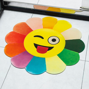 Sunflower Emoji Rainbow Mat