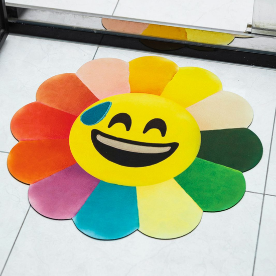 Sunflower Emoji Rainbow Mat