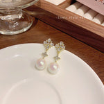 Antique Opulence Pearl Stud Earrings