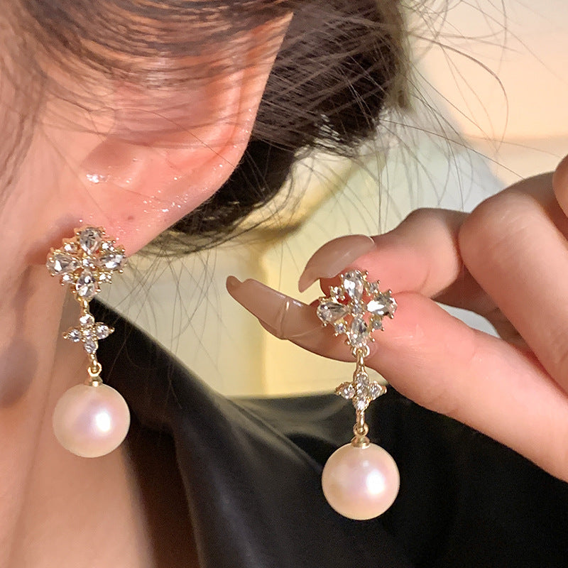 Antique Opulence Pearl Stud Earrings