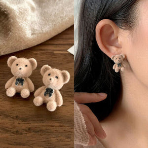 1 TeddyBear + 1 Rabbit Earrings ( 2 Pairs )