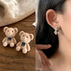 1 TeddyBear + 1 Rabbit Earrings ( 2 Pairs )