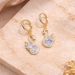 Magical Swan Drop Earrings